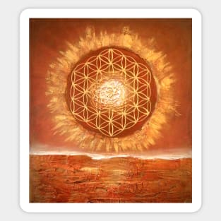 Sacred geometry - sun flower of life Sticker